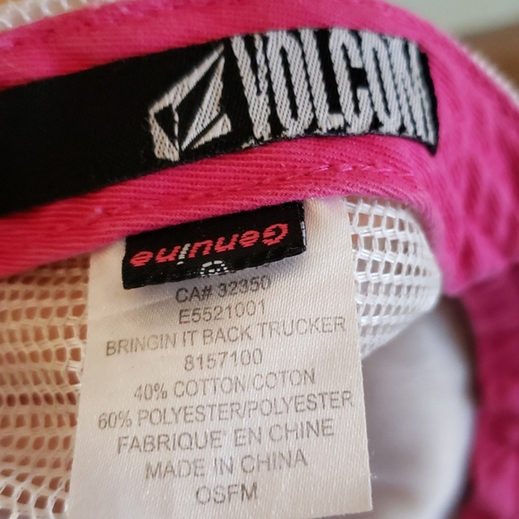 Volcom Pink Trucker Hat - Picture 5 of 5